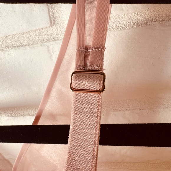 NWT Soma Sheer Shape Unlined Underwire Plunge Bra 32 A Adobe Rose #0397 - Picture 5 of 12